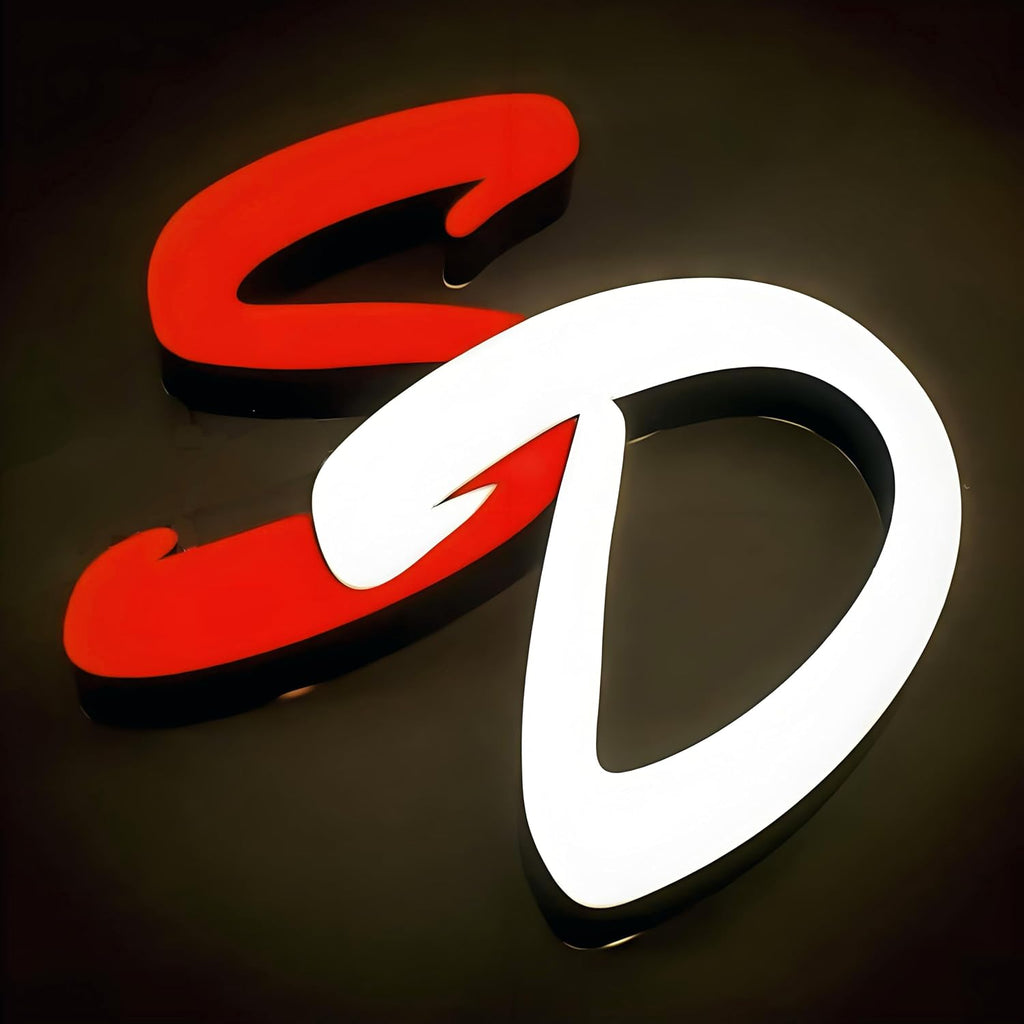 jimeiguang Custom LED Channel Letters Outdoor Large Lighted Letter Storefront Business Sign 12V Super Bright (5 letters)