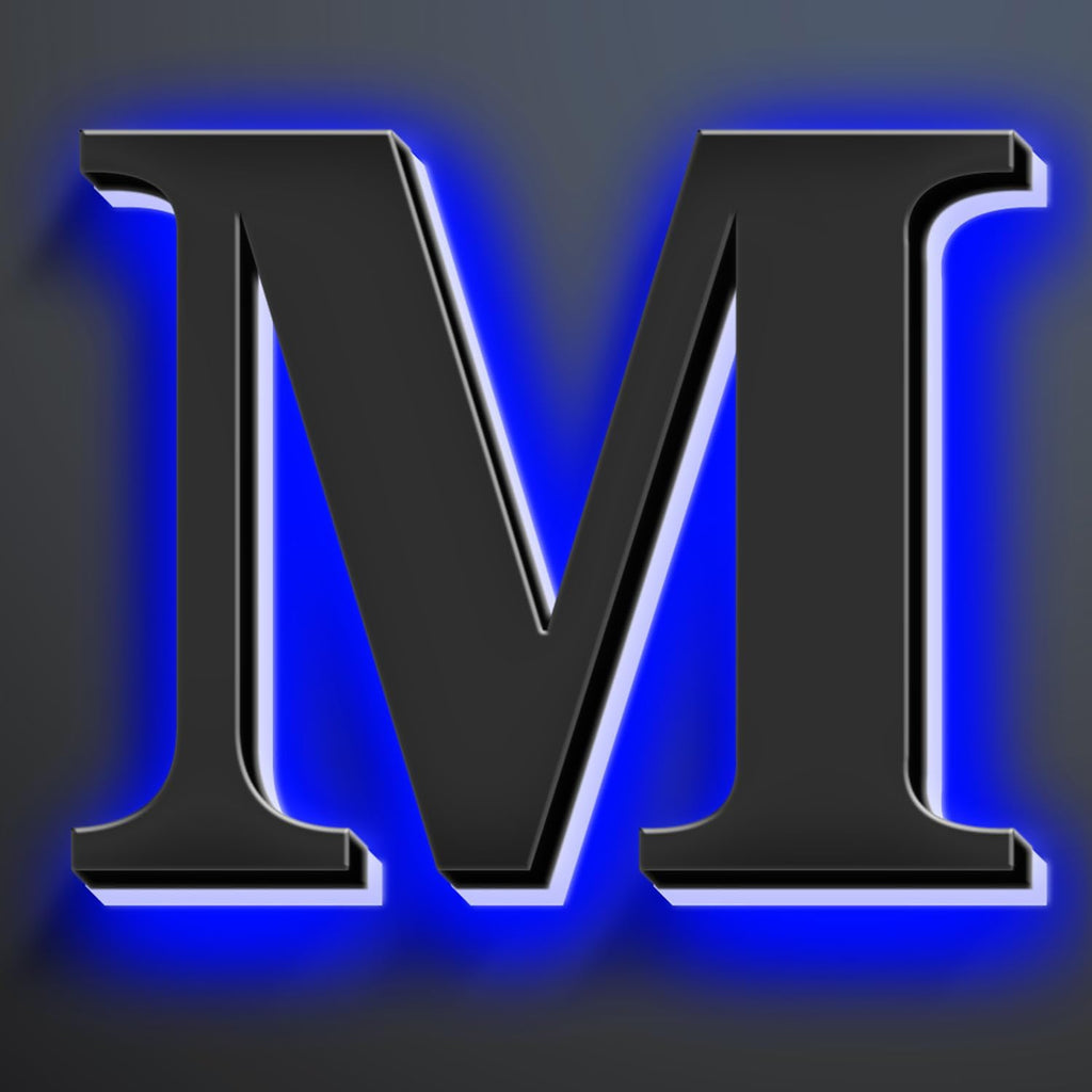 Illuminated LED Address Number 16 Inch, Backlit Illuminated LED House Number For Outside, Lighted Home Address Signs, Large Modern Metal House Number With Lights,M