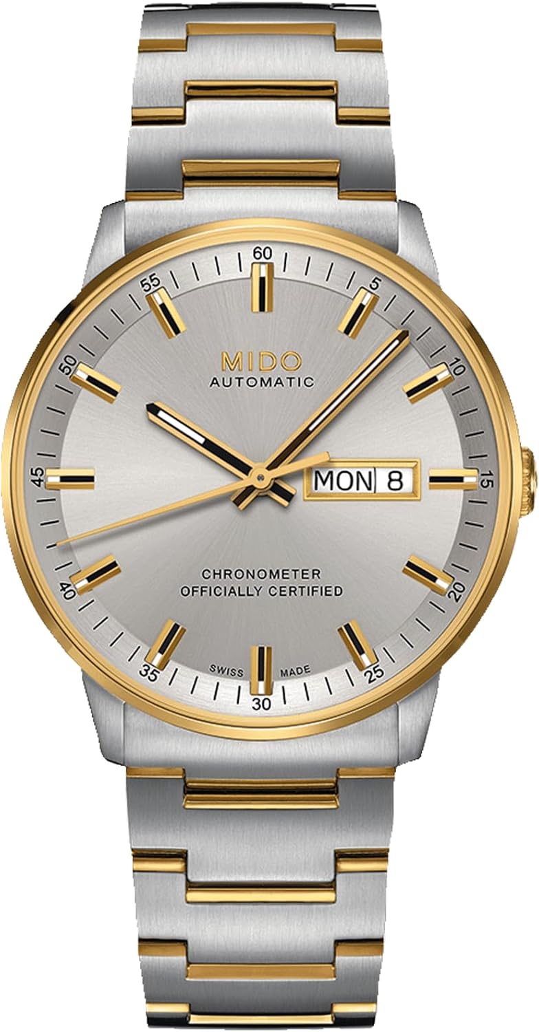 MIDO Commander Chronometer - COSC Certified Swiss Automatic Watch for Men - 40mm Stainless Steel Case