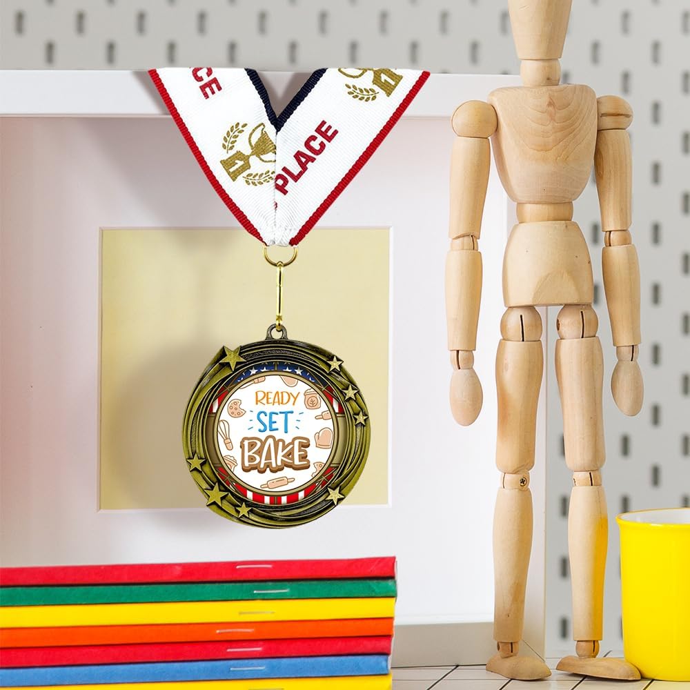 All Quality Stars Ready Set Bake Medal | Competition Metal Medal - 1st, 2nd, 3rd Place