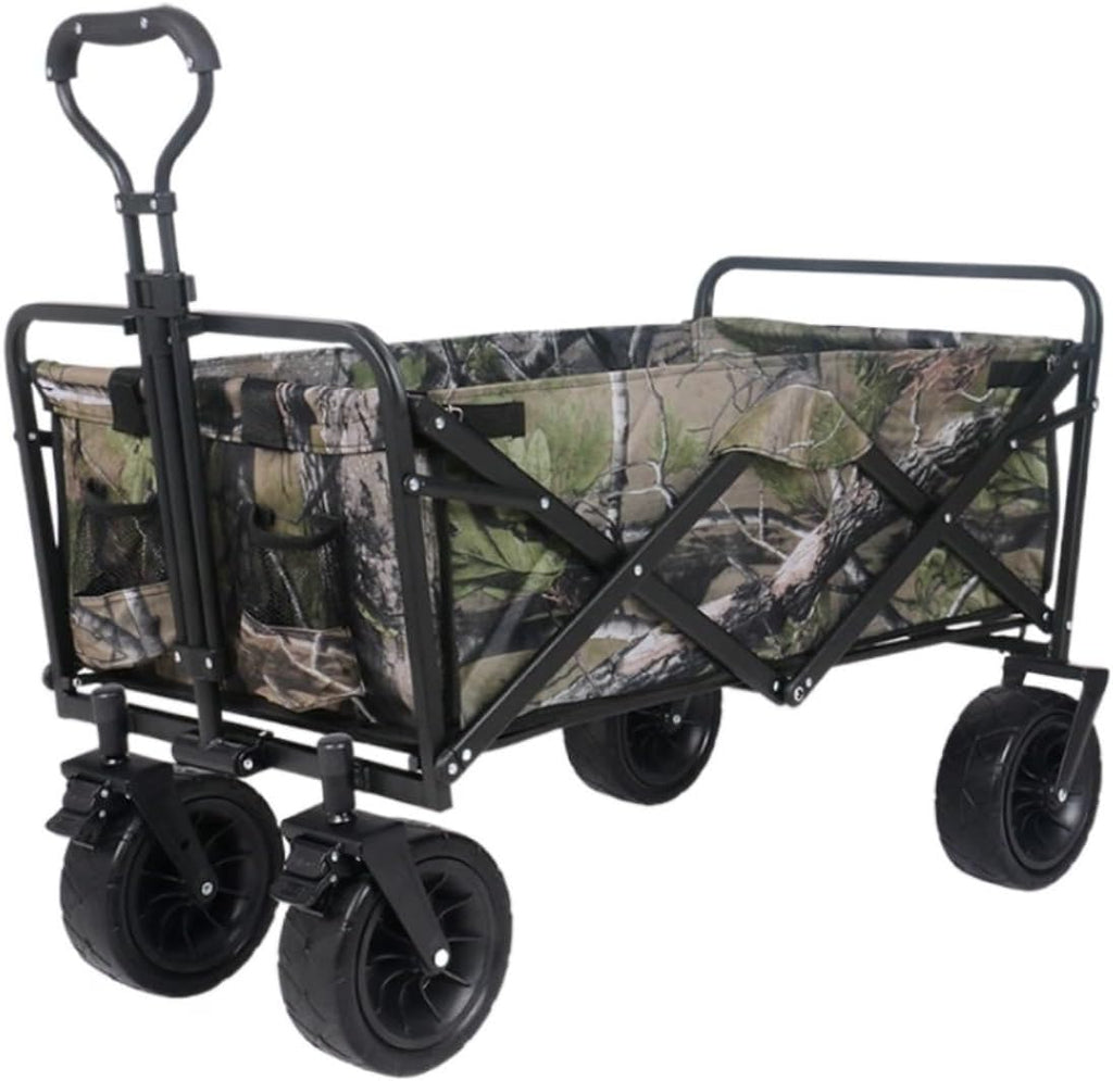 Utility Garden Cart Folding Utility Wagon Cart Collapsible Outdoor Wagon with Wheel Adjustable Handle for Camping Grocery Sports Shopping Camping Wagon (Color : C)
