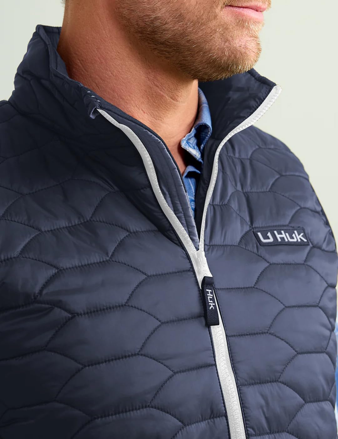 HUK - Men's Scale Vest, DWR Insulated Performance Fishing Vest