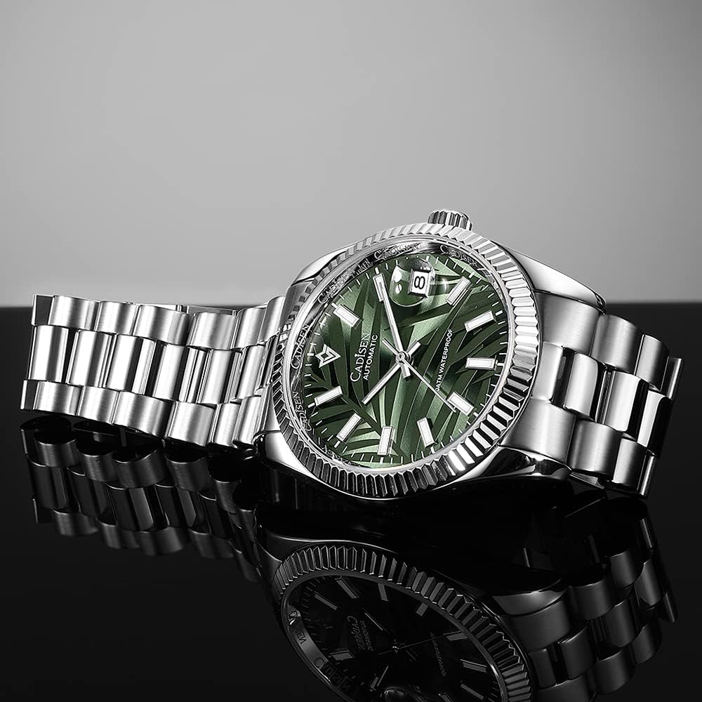 CADISEN Men's Automatic MIYOTA 8285 Mechanical Watch Casual Watches for Men Waterproof Sapphire