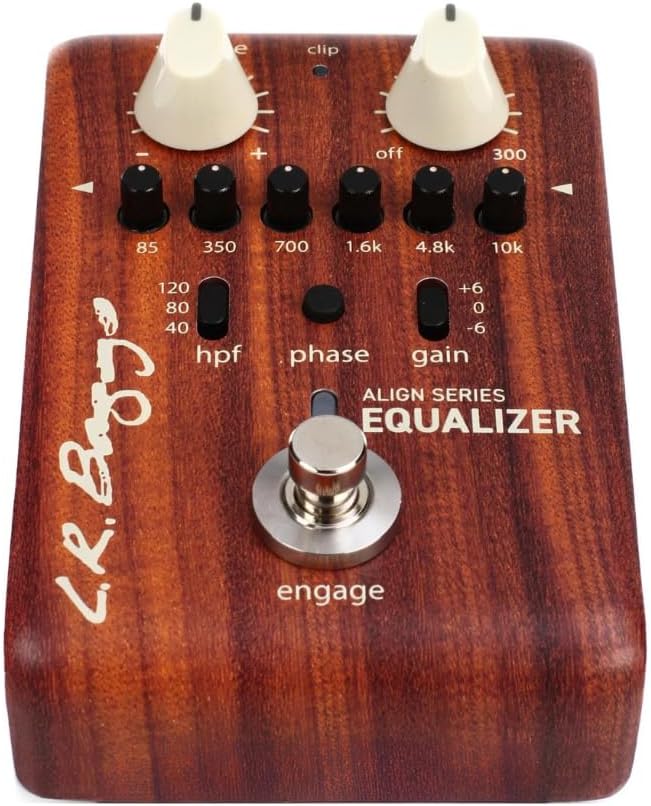 LR Baggs Align Series Equalizer Acoustic Guitar EQ Pedal Bundle w/ 12x Fender Picks and Liquid Audio Polishing Cloth