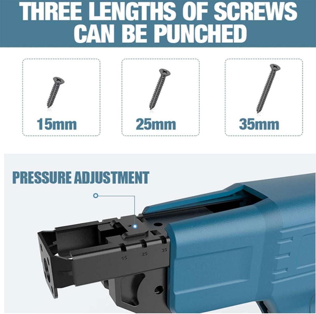 Automatic Screw Gun, Brushless Drywall Screw Gun, Collated Screw Gun, Suitable for Woodworking and Interior Decoration