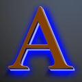 Backlit Illuminated LED House Numbers For Outside 20 Inch, Stainless Steel Illuminated LED Home Address Numbers, Large Modern Lighted Address Signs, Brown, Blue Light,A