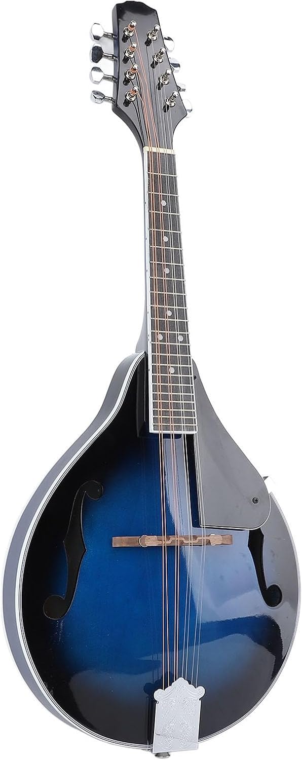 A Style Mandolin, 8 String Acoustic Mandolin Instrument with Tuner, Rosewood Mandolin Musical Instrument for Professionals, Beginners, Adults, Teens, Youth, Kids, Band Performance
