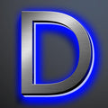 Illuminated Address Number 20 Inch, Backlit Illuminated LED House Number Enhanced Visibility, Modern Stainless Steel Lighted Address Signs, Brushed Silver, Blue Light,D