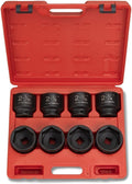 NEIKO 02392A 3/4' Impact Socket Set, 3/4' Drive, 8 PC Jumbo Sockets, SAE Standard Sizes 2-1/16 Inch to 2-1/2 Inch, Chrome-Moly Cr-Mo Steel