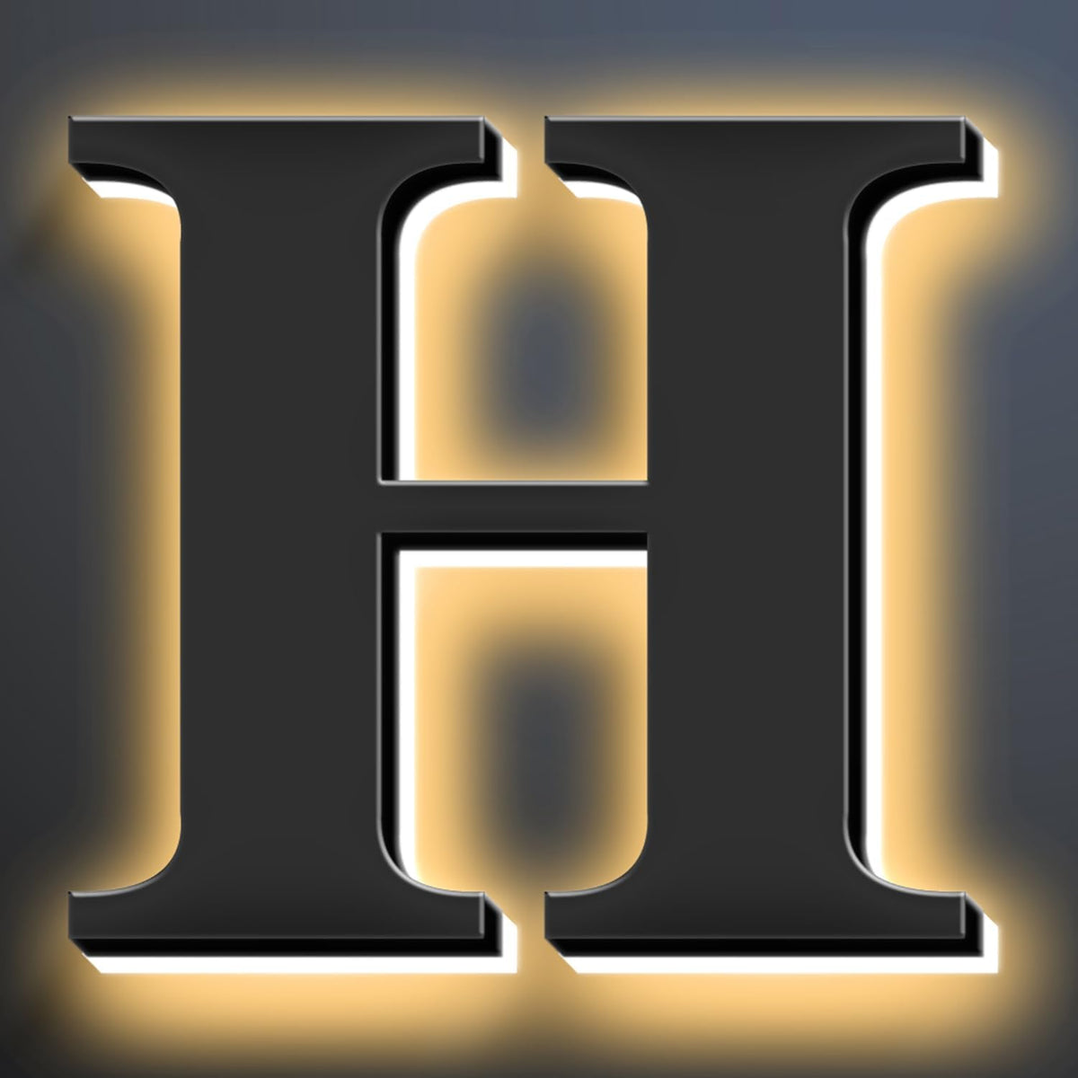 Backlit Illuminated LED Home Address Numbers 18 Inch, Modern Lighted Up Address Signs Make A Statement, Large Stainlesss Steels House Numbers With LED Lights,H