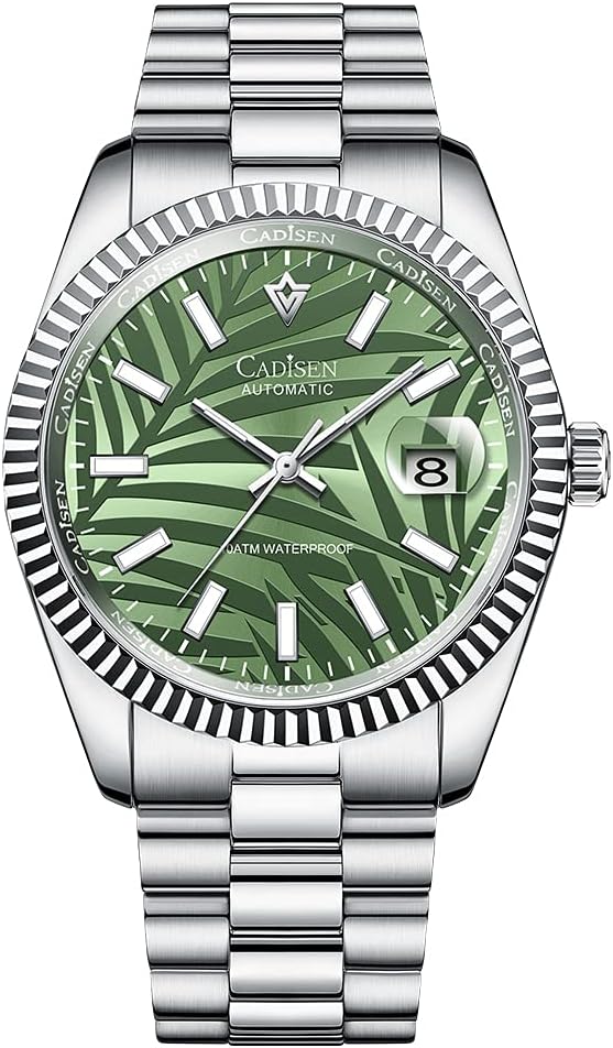 CADISEN Men's Automatic MIYOTA 8285 Mechanical Watch Casual Watches for Men Waterproof Sapphire
