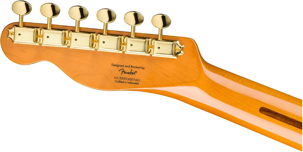 Squier Classic Vibe 50s 6-String Right-Handed Telecaster Electric Guitar with Pine Body, Maple Fingerboard, and String-Through-Body Design (White Blonde)