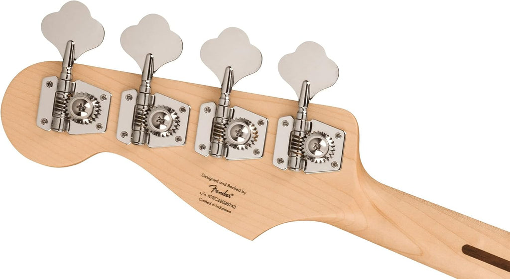 Fender Squier Sonic Precision Bass Guitar, Maple Fingerboard - 2 Color Sunburst Bundle with Tuner, Strap, and Austin Bazaar Instructional DVD