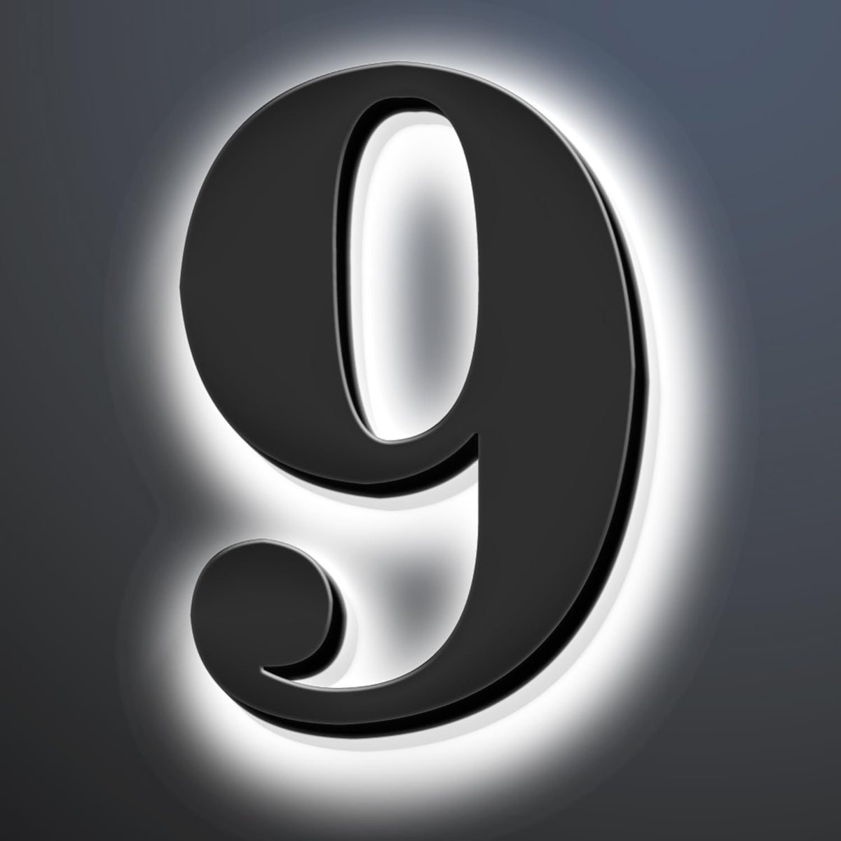 Backlit LED Illuminated House Numbers 20 Inch, Large Modern Lighted Home Address Numbers For Outside, Metal House Numbers With LED Lights, Illuminated Address Signs.
