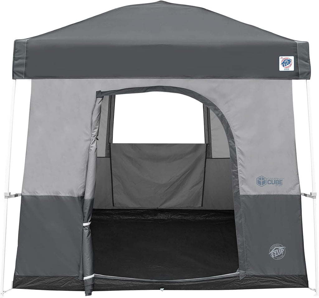 E-Z UP Camping Cube Sport, Converts 10' Angled Leg Canopy into Camping Tent