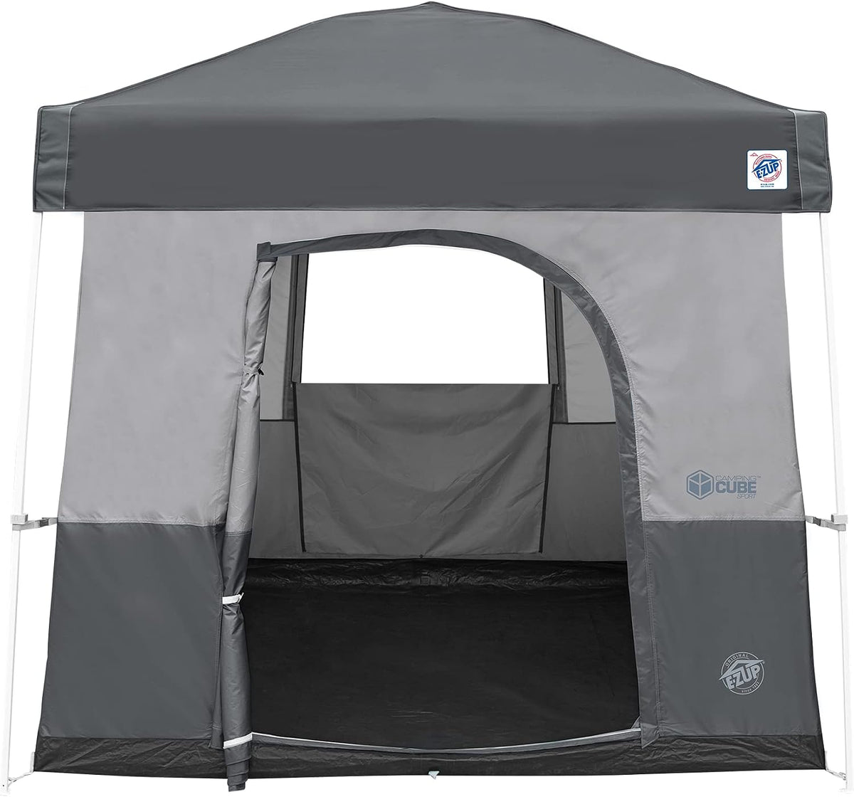 E-Z UP Camping Cube Sport, Converts 10' Angled Leg Canopy into Camping Tent