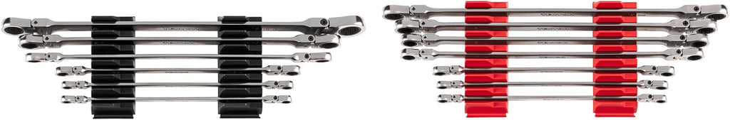 TEKTON Long Flex Head 12-Point Ratcheting Box End Wrench Set with Modular Organizers, 13-Piece (1/4-13/16 in., 6-19 mm) | WRB96302