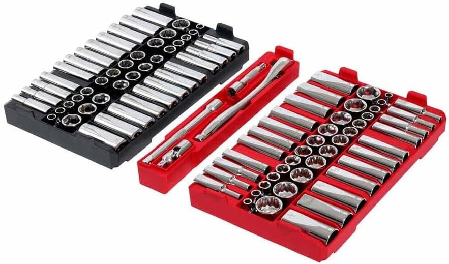 Milwaukee Electric - 98PC 3/8 INCH 6-PT and 12-PT Metric SAE Ratchet
