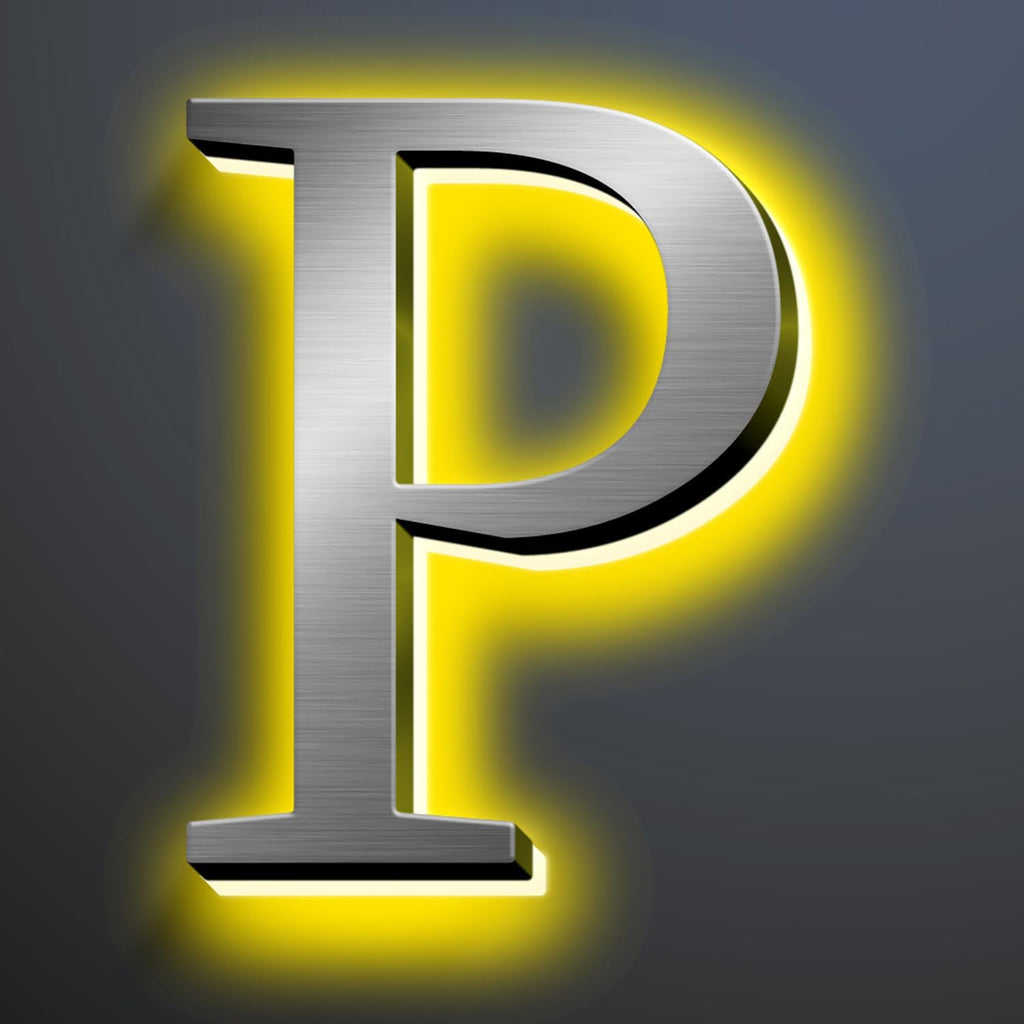 Illuminated LED House Numbers 20', Modern Upscale Look, Backlit LED Illuminated Home Address Number, Stainless Steel Hand-Polished For Lighted House Address Signs,P