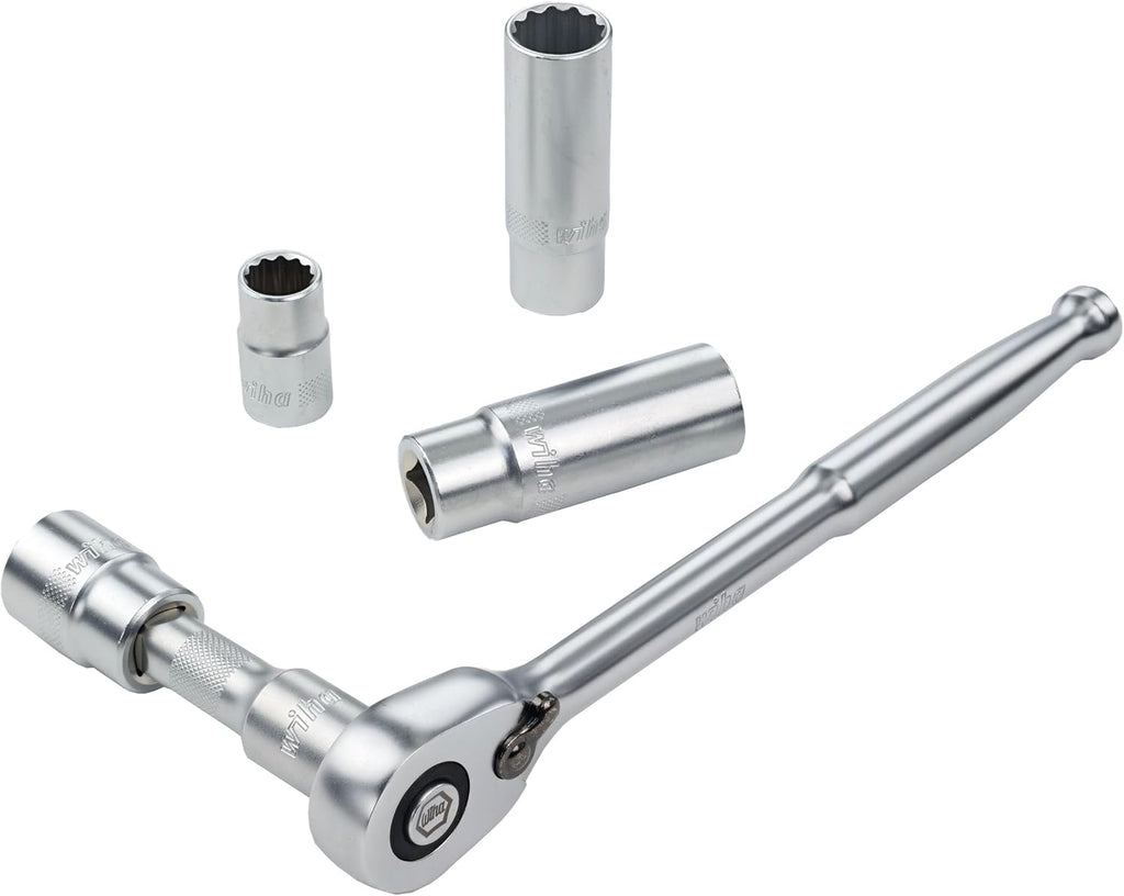 Wiha 33895 29 Piece 1/2' Drive Professional Standard and Deep Socket Tray Set - Metric