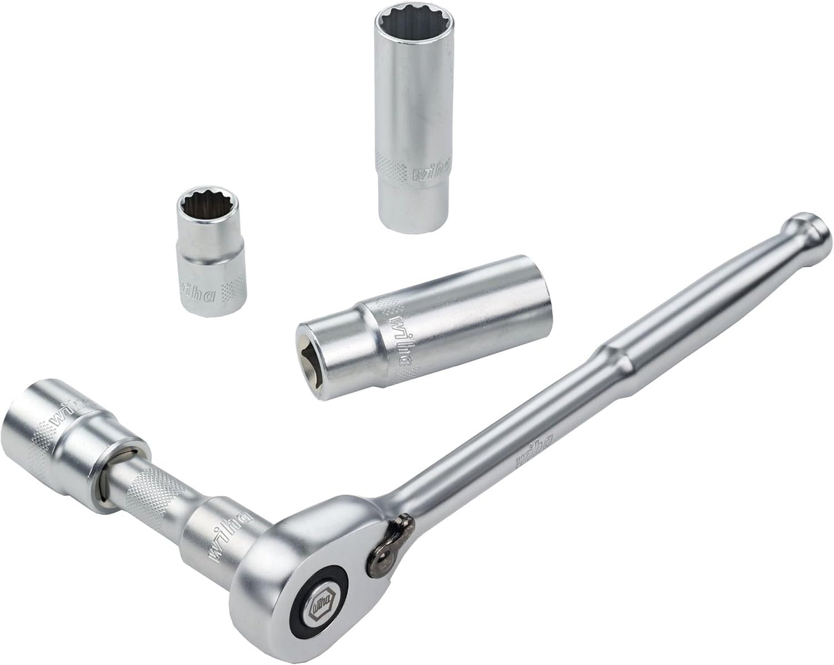 Wiha 33895 29 Piece 1/2' Drive Professional Standard and Deep Socket Tray Set - Metric