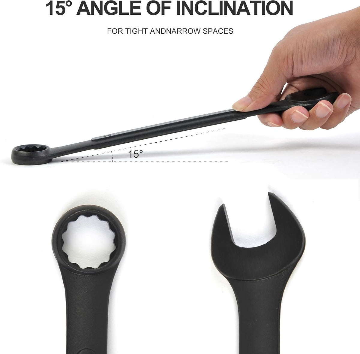 10 PC SAE Black-Oxide Jumbo Combo Wrench Set | 1-5/16' - 2'