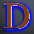 Backlit Illuminated LED House Numbers For Outside 20 Inch, Stainless Steel Illuminated LED Home Address Numbers, Large Modern Lighted Address Signs, Brown, Blue Light,D