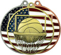 Basketball Sports Medals, Award Medals Hoops Medallion Gold Medals - Multiple Options in Quantities 1-50 -Custom Neckbands