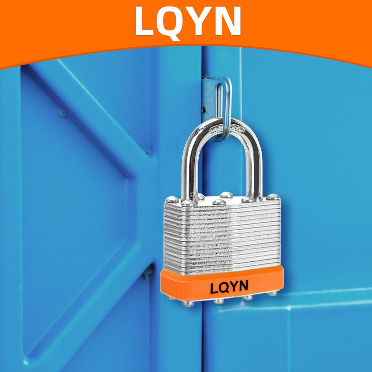 Padlocks with Same Key, LQYN 60 Pcs Laminated Keyed Padlock (1-9/16', 40mm), Keyed Alike Locks, Normal Shackle, for Storage Locker, Hasp Latch, Toolbox, Sheds