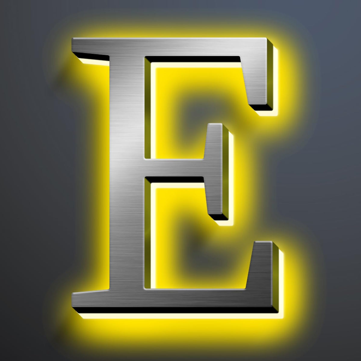 Illuminated LED House Numbers 20', Modern Upscale Look, Backlit LED Illuminated Home Address Number, Stainless Steel Hand-Polished For Lighted House Address Signs,E