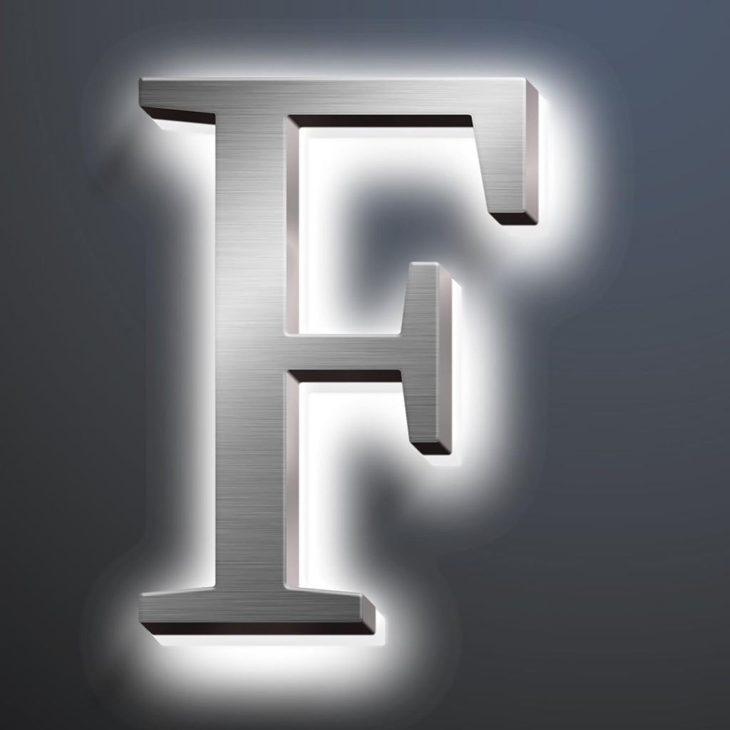 Backlit LED Illuminated House Address Numbers 20', Lighted House Numbers For A Safe And Modern, Large Modern Illuminated Address Numbers For Outside Street Yard,F