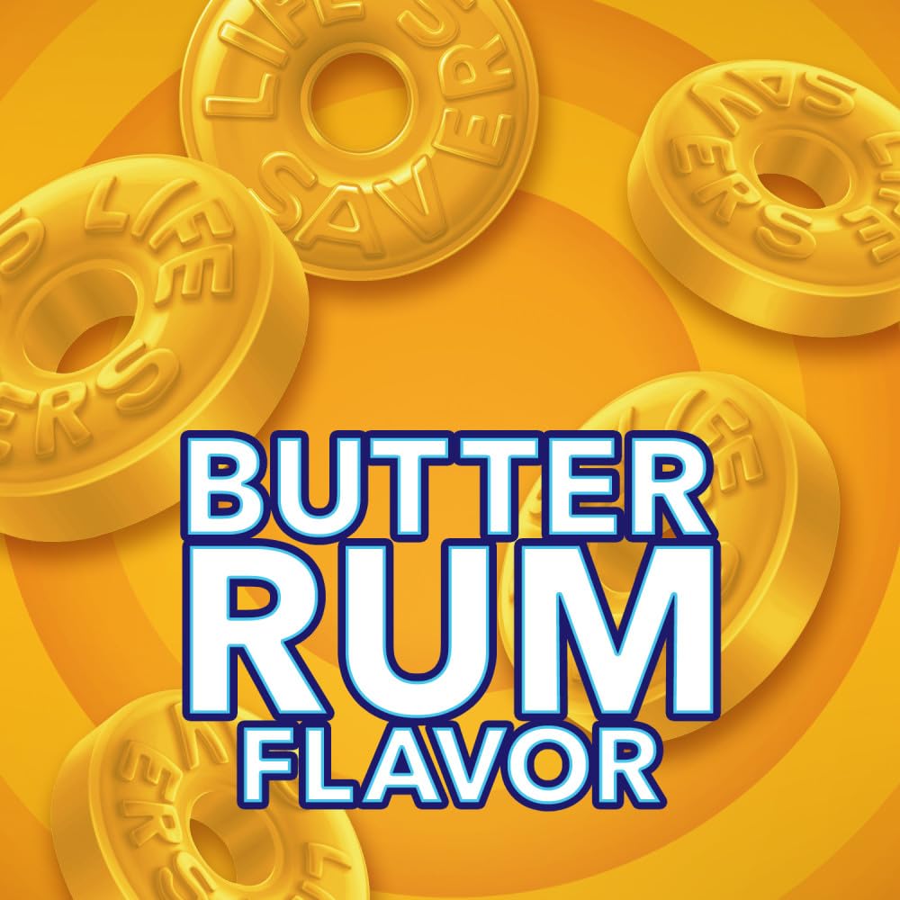 LIFE SAVERS Butter Rum Individually Wrapped Hard Candy, 14.5-Ounce Sharing Size Candy Bag (Pack of 20)