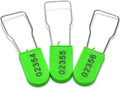 1000pcs Security Metal Wire Padlocks, Plastic Security Seals Disposable Anti-Tamper Tag Locks with Numbered Anti Tamper Tag Hasps (Green, 1000pcs)
