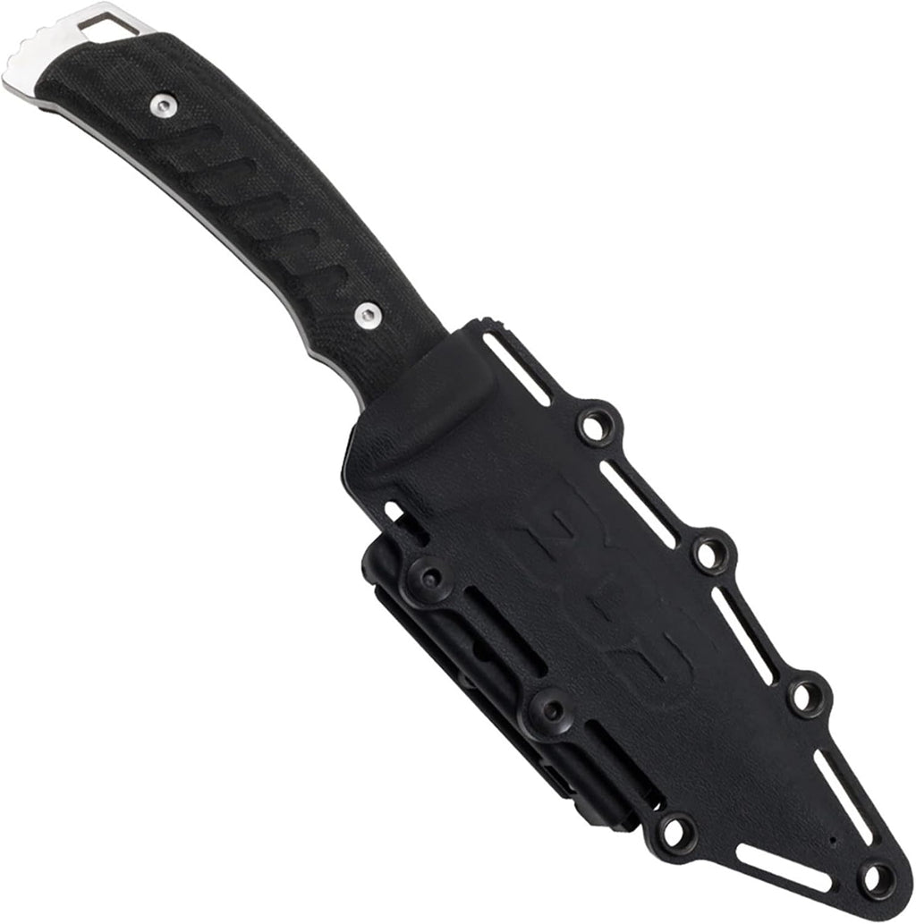 SOG Pillar Fixed Blade Knife- Full Tang 5 Inch S35VN Steel Blade Survival Knife, w/ Linen Micarta Handle and Kydex Sheath, Made in the USA (UF1001-BX)