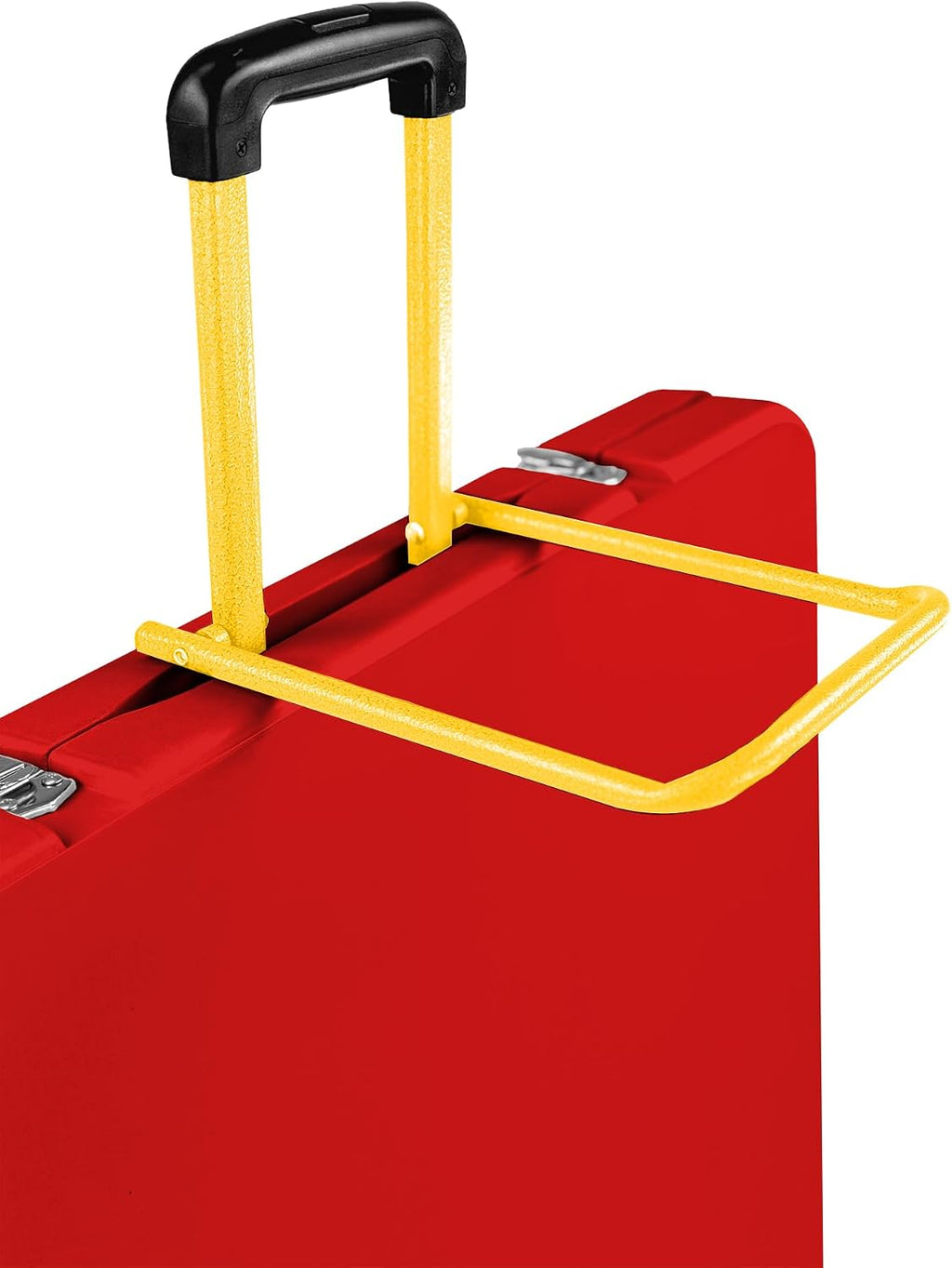 Creative Outdoor Folding Table and Chairs, 6 Ft, Built-in Wheels, Portable Durable Plastic (Red & Yellow)