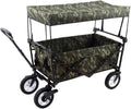 Trolley Foldable Multi-Purpose Travel Sports Outdoor Trolley with a Canopy Large Capacity of 80KG and a Tiltable Handle Used for Shopping in Various Places (B)