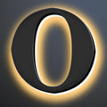 Backlit Illuminated LED Home Address Numbers 18 Inch, Modern Lighted Up Address Signs Make A Statement, Large Stainlesss Steels House Numbers With LED Lights,O