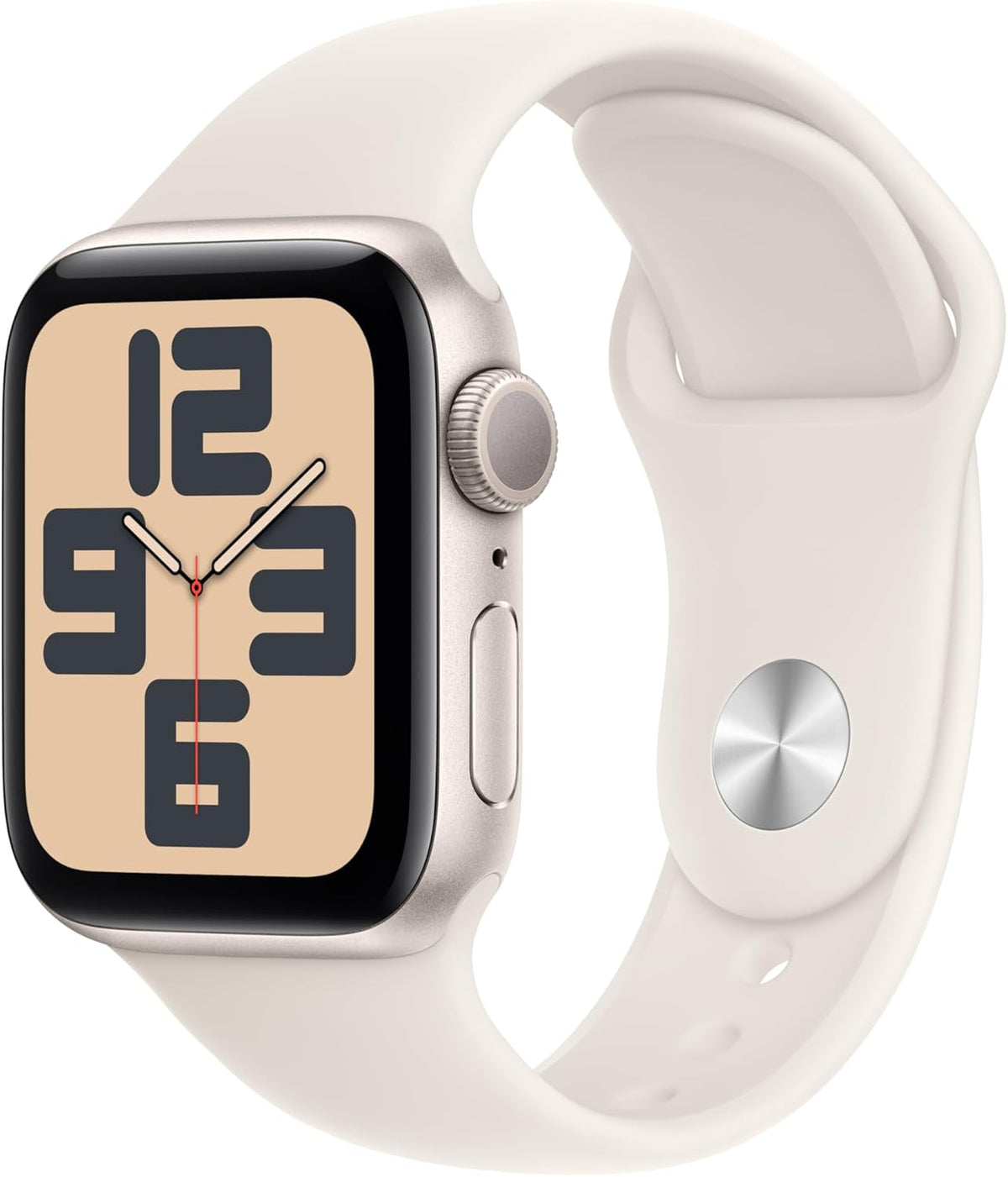 Apple Watch SE (2nd Gen) [GPS 40mm] Smartwatch with Starlight Aluminum Case with Starlight Sport Band S/M. Fitness & Sleep Tracker, Crash Detection, Heart Rate Monitor