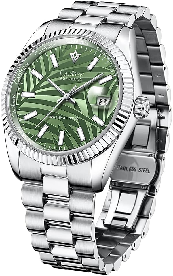 CADISEN Men's Automatic MIYOTA 8285 Mechanical Watch Casual Watches for Men Waterproof Sapphire