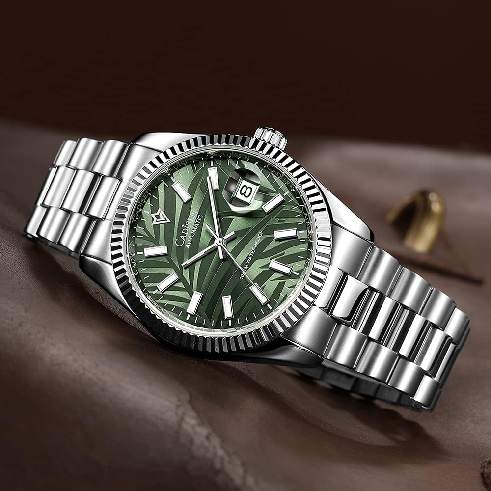CADISEN Men's Automatic MIYOTA 8285 Mechanical Watch Casual Watches for Men Waterproof Sapphire