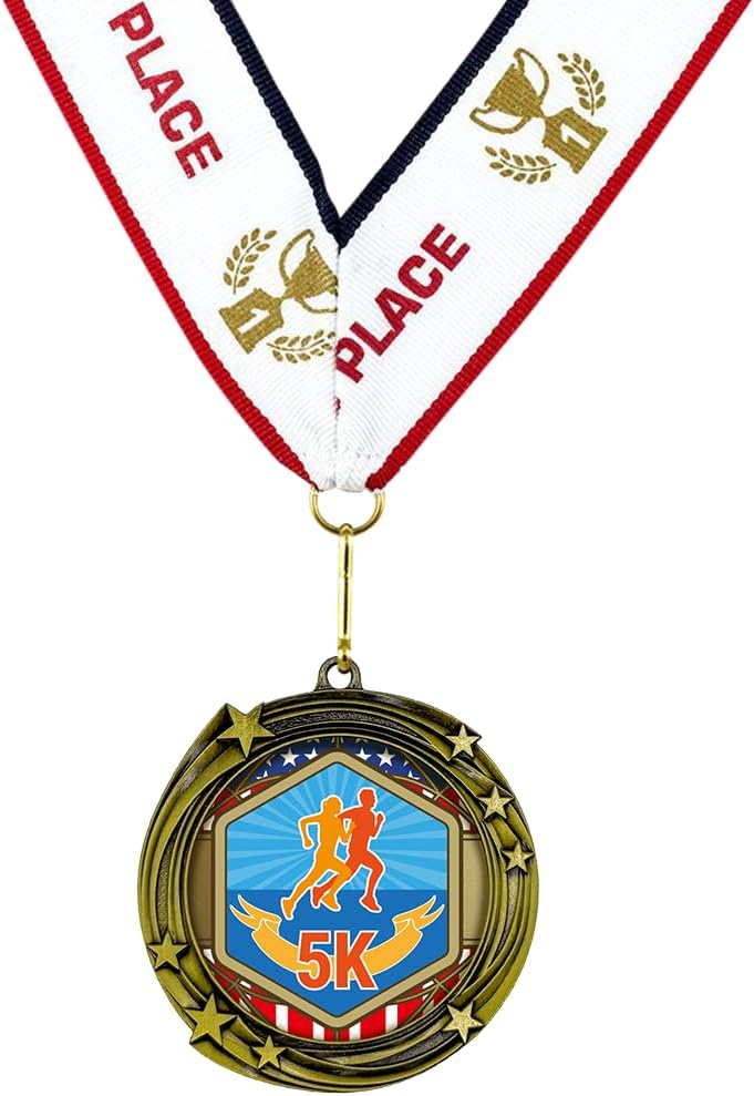 All Quality Stars Design 5k Medal | Competition Metal Medal - 1st, 2nd, 3rd Place