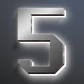 Illuminated House Numbers, Stainless Steel House Address Numbers, Backlit LED Illuminated Home Address Number, Lighted House Numbers, Modern Address Numbers,16 Inch/400mm,5