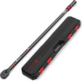SUERCUP 3/4-inch Drive Click Torque Wrench, 100-850ft.lb/135.5-1151.8Nm Adjustable 48 Tooth Drive Click Torque Wrench with Buckle for Car, Truck Maintenance and Product Assembly