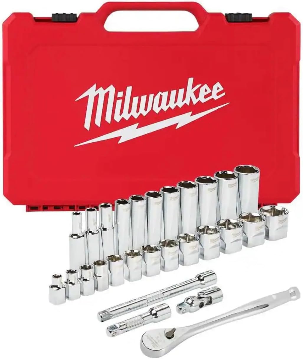 Milwaukee Ratchet-Socket Set SAE 3/8IN 48-22-9408