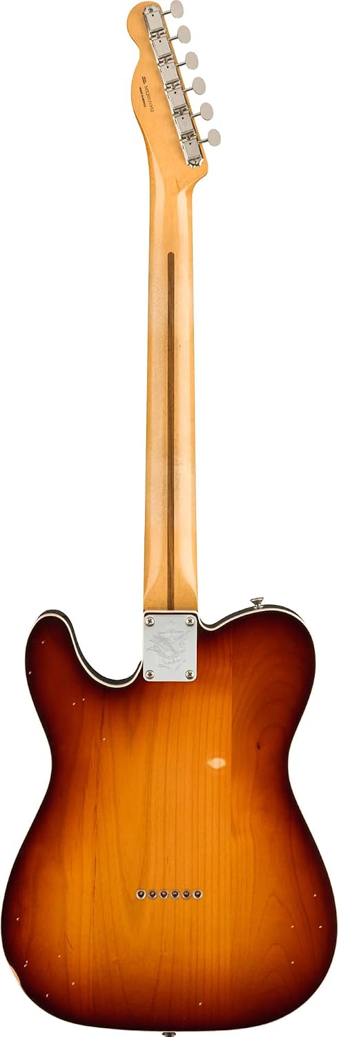 Fender Jason Isbell Custom Telecaster- 3-Color Chocolate Burst Bundle with Gig Bag, Strap, Cable, and Guitar Cleaning Kit