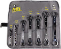 KLEIN TOOLS 68222 Ratcheting Box Wrench Set, 7-Piece, Made in USA