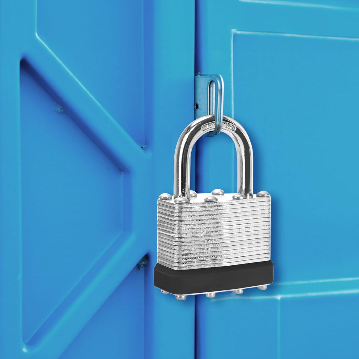 Padlocks with Same Key, LQYN 100 Pcs Laminated Keyed Padlock (1-9/16', 40mm), Keyed Alike Locks, Normal Shackle, for Storage Locker, Hasp Latch, Toolbox, Sheds