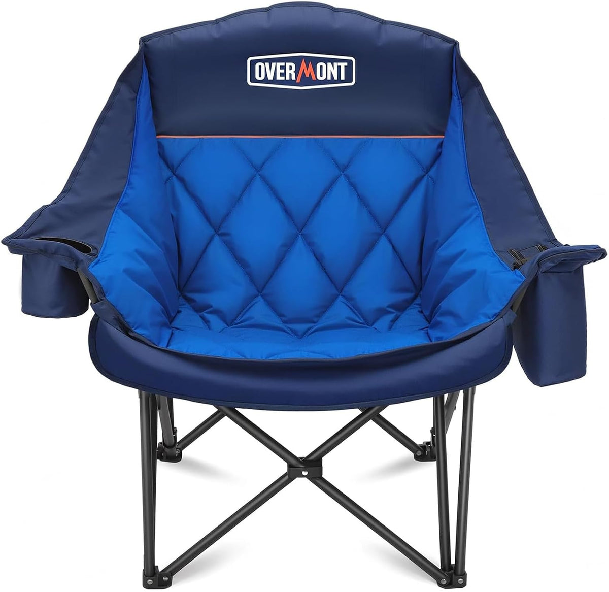 Overmont 400L Foldable Double Decker Wagon + Oversized XL Camping Chair for Adults Combo