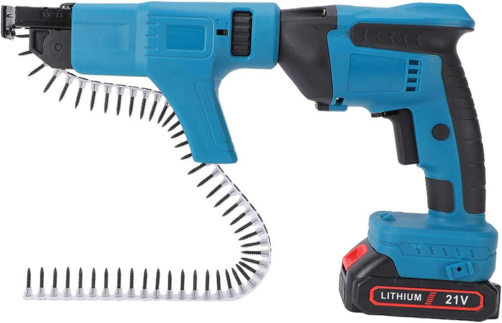 Cryfokt Brushless Cordless Drywall Screw, Electric with 4000mAh Battery and Storage Box, 360 Rotating Head for Drywall Installation and Home Renovation