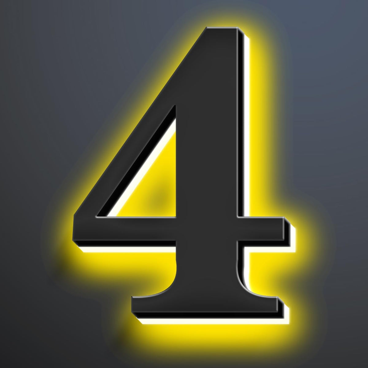 Backlit LED House Numbers 18 Inch, Waterproof Stainless Steel, Illuminated Home Address Numbers, Lighted House Numbers, Modern Metal Address Numbers With LED Lights,4